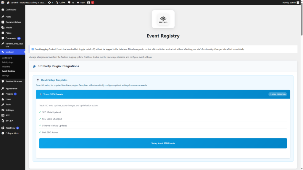 Event registry